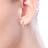 Gabriel & Co. 14k Yellow Gold Bujukan Diamond Huggie Earrings - EG13583Y45JJ photo 2