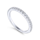 Gabriel & Co. 14k White Gold Contemporary Anniversary Wedding Band - WB13884O4W44JJ photo 3