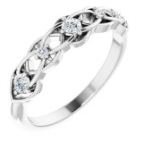 14K White 1/5 CTW Diamond Stackable Ring - 124162600P photo