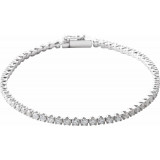 14K White 3 CTW Diamond Line 7 Bracelet - 653536602P photo