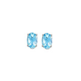 Gems One 14Kt White Gold Blue Topaz (1/2 Ctw) Earring - EBO53-4W photo