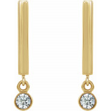 14K Yellow 1/8 CTW Diamond Bar Earrings - 869066017P photo 2