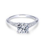 Gabriel & Co. 14k White Gold Contemporary Straight Engagement Ring - ER11750R4W44JJ photo