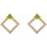 14K Yellow Peridot & 1/3 CTW Diamond Earrings - 868896027P photo 2