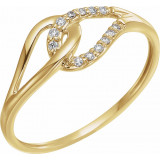 14K Yellow .08 CTW Diamond Ring - 65224260000P photo
