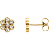 14K Yellow 1/4 CTW Diamond Cluster Earrings - 86462601P photo