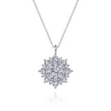 Gabriel & Co. 14k White Gold Lusso Diamond Necklace - NK6037W45JJ photo
