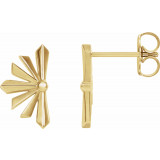 14K Yellow Starburst Earrings - 87028601P photo