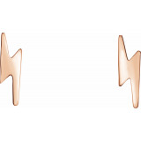 14K Rose Lightning Bolt Earrings - 86461602P photo 2