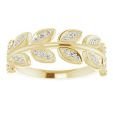 14K Yellow 1/4 CTW Diamond Leaf Ring - 123035601P photo 3