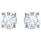 14K White 1 CTW Diamond Earrings - 187470194P photo 2