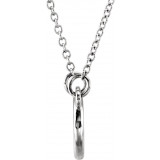 14K White Tiny Poshu00ae Circle 16-18 Necklace - 857871002P photo 2