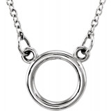 14K White Tiny Poshu00ae Circle 16-18 Necklace - 857871002P photo