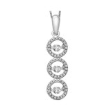 Gems One 14KT White Gold & Diamond Rhythm Of Love Neckwear Pendant   - 1/3 ctw - ROL1034-4WC photo