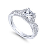 Gabriel & Co. 14k White Gold Entwined Criss Cross Engagement Ring - ER12600S3W44JJ photo 3