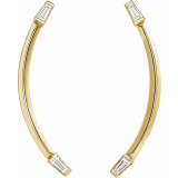14K Yellow 1/4 CTW Diamond Curved Bar Earrings - 87024601P photo 2