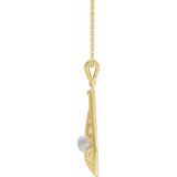 14K Yellow Vintage-Inspired Freshwater Cultured Pearl 16-18 Necklace - 86931606P photo 2