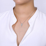 Gabriel & Co. 14k White Gold Lusso Diamond Necklace - NK6013W45JJ photo 3