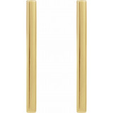 14K Yellow 24x2 mm Bar Earrings - 86972107P photo 2