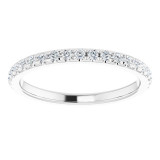 14K White 3/8 CTW Diamond French-Set Anniversary Band - 123570600P photo 3