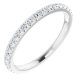 14K White 3/8 CTW Diamond French-Set Anniversary Band - 123570600P photo