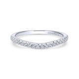 Gabriel & Co. 14k White Gold Contemporary Curved Wedding Band - WB12813R4W44JJ photo