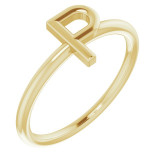 14K Yellow Initial P Ring - 51895192P photo