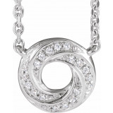 14K White .06 CTW Diamond Geometric 18 Necklace - 65350160000P photo