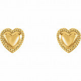 14K Yellow Heart Earrings - 1911512432900P photo 2