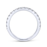 Gabriel & Co. 14k White Gold Contemporary Anniversary Wedding Band - WB13853R4W44JJ photo 2