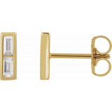14K Yellow 1/4 CTW Diamond Bar Earrings - 86756606P photo