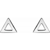 14K White Triangle Earrings - 862566006P photo 2