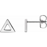 14K White Triangle Earrings - 862566006P photo