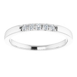 14K White 1/10 CTW Diamond French-Set Anniversary Band - 1238826004P photo 3