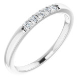 14K White 1/10 CTW Diamond French-Set Anniversary Band - 1238826004P photo