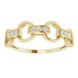 14K Yellow 1/10 CTW Diamond Link Ring - 65224360000P photo 3