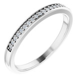 14K White 1/10 CTW Diamond Anniversary Band - 6493760002P photo