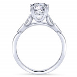 Gabriel & Co. 14k White Gold Victorian Straight Engagement Ring - ER11721R4W44JJ photo 2