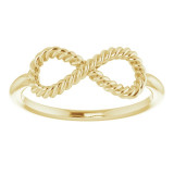 14K Yellow Infinity-Inspired Rope Ring - 51724102P photo 3