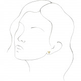 14K Yellow 8 mm Double V Earrings - 862586007P photo 3