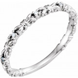 14K White .04 CTW Diamond Stackable Ring - 123210600P photo