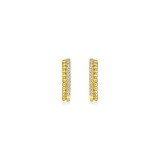 Gabriel & Co. 14k Yellow Gold Bujukan Diamond Huggie Earrings - EG13584Y45JJ photo 3
