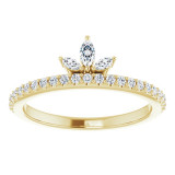 14K Yellow 1/3 CTW Diamond Stackable Crown Ring - 123821601P photo 3