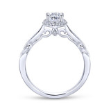 Gabriel & Co. 14k White Gold Contemporary Halo Engagement Ring - ER12217O2W44JJ photo 2