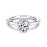 Gabriel & Co. 14k White Gold Contemporary Halo Engagement Ring - ER12217O2W44JJ photo