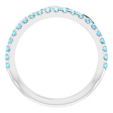 14K White Aquamarine Infinity-Inspired Stackable Ring - 72003615P photo 2