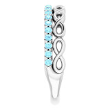 14K White Aquamarine Infinity-Inspired Stackable Ring - 72003615P photo 4