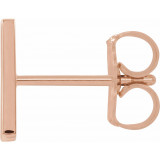 14K Rose Single Initial N Earring - 86800181P photo 2