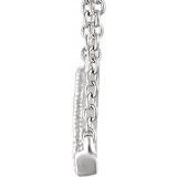 14K White 1/2 CTW Diamond Bar 16-18 Necklace - 65108460007P photo 2