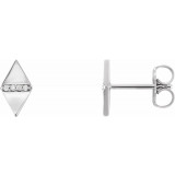 14K White .025 CTW Diamond Geometric Earrings - 86489600P photo